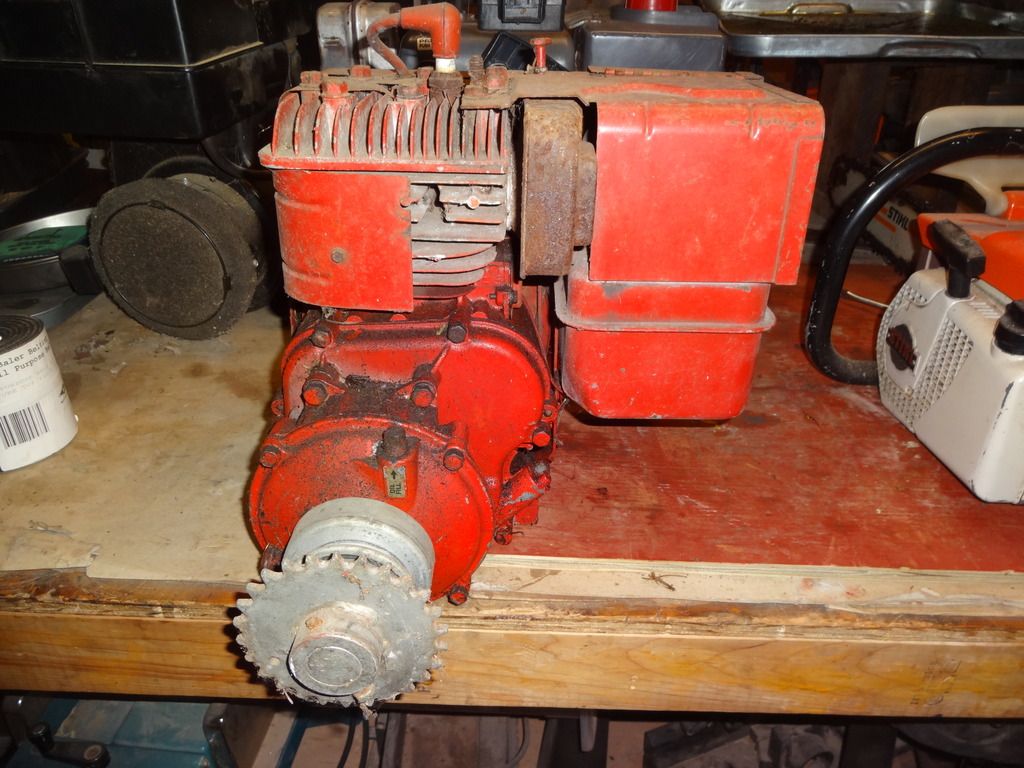 Old Briggs and Stratton snow engine what to do with the gear on the
